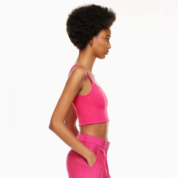 Babaton Contour Squareneck Tank Aeros Pink, XS - Picture 6 of 7